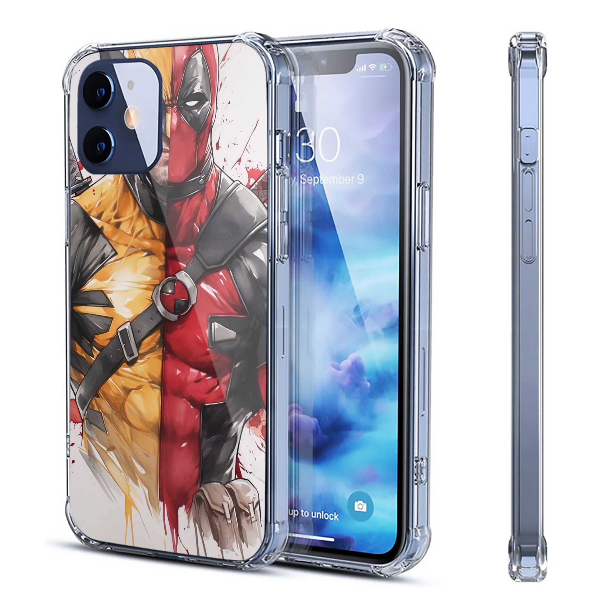 （画像用） Deadpool デッドプール 【iPhone 12シリーズ対応】透明スマホケース（クリアソフトケース）